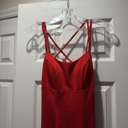 Red Azaria bridal prom dress 