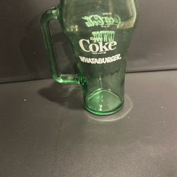 Coke Whataburger Glass With Handle