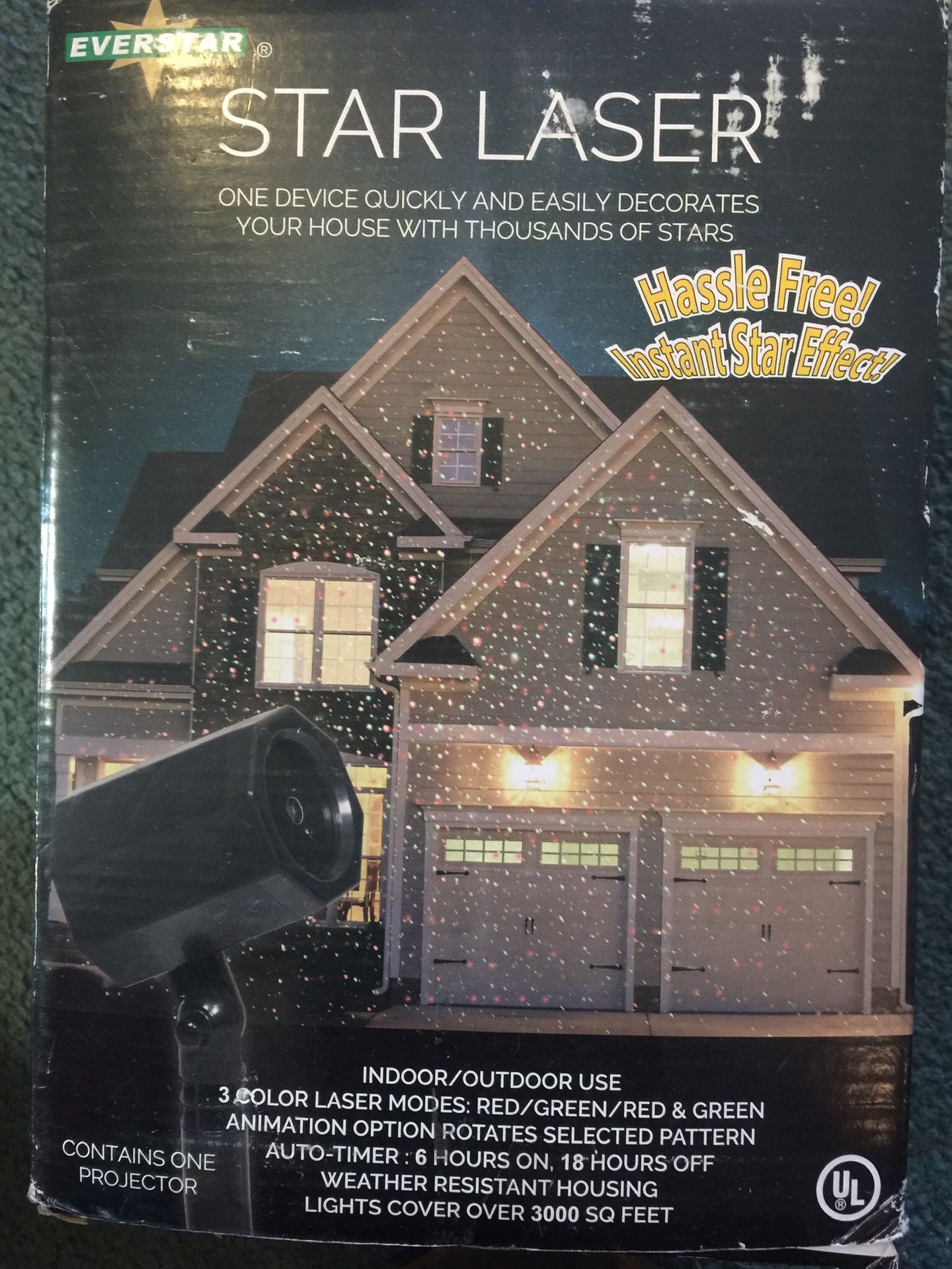 Christmas laser light show moving