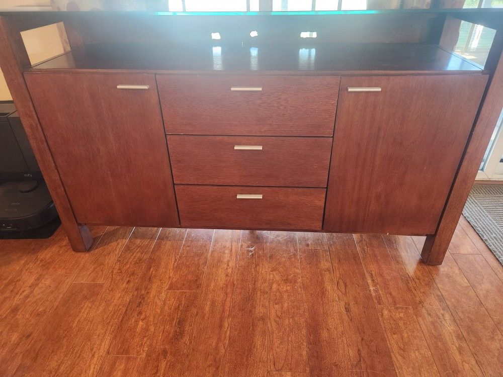 Entertainment Center With Glass Top