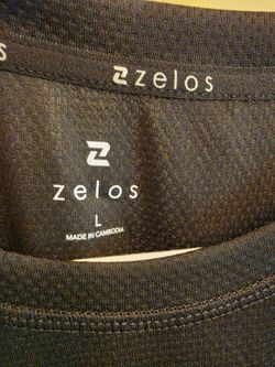 ZELOS Men's Black Short Sleeve Performance Tee Size L