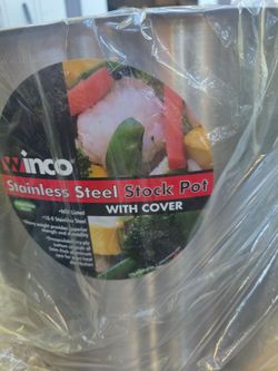 Winco Stainless Steel Stock Pot with Cover