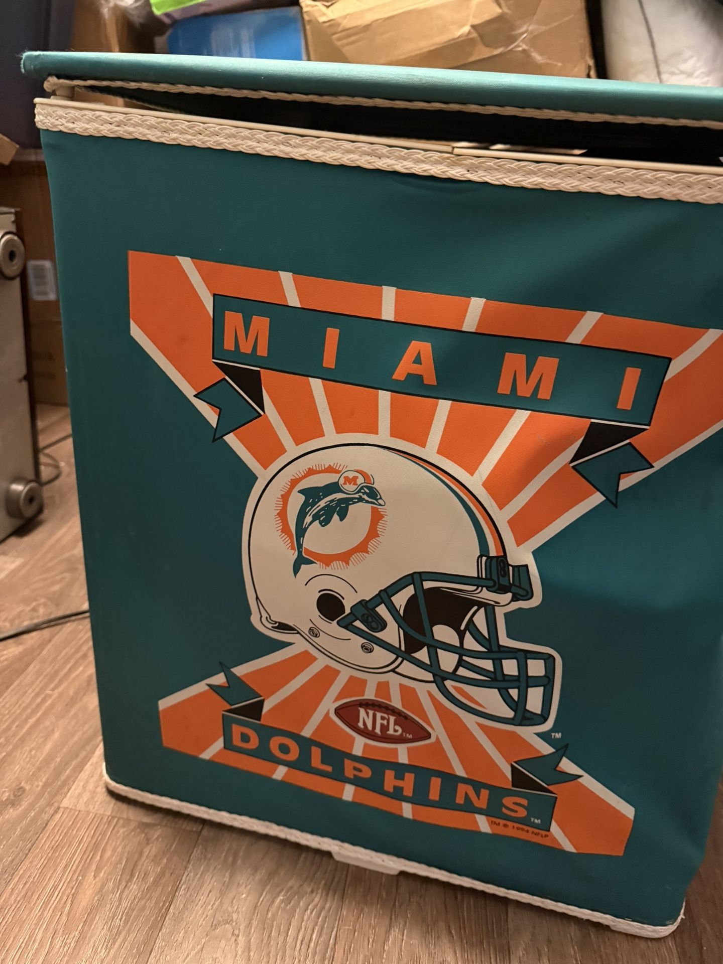 Vintage Laundry Basket Miami Dolphins