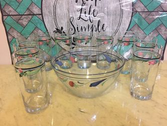 Class Set of 10 cups and a bowl