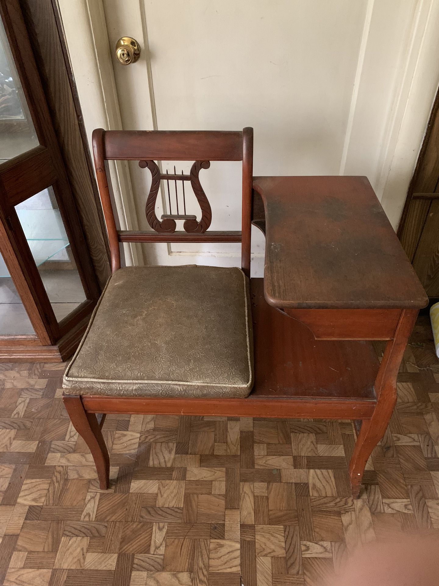 Antique Phone Desk Chair