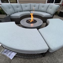 Brand New Outdoor Furniture With Fire Pit From Costco Delivery Available *