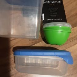 Three Plastic Food Containers