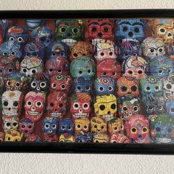Sugar Skull Framed Puzzle