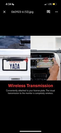YADA 1080P Full HD Wireless Portable Backup Camera, App Controlled via  Bluetooth and Wi-Fi on Phone, Solar Powered Wireless Charging, Universally