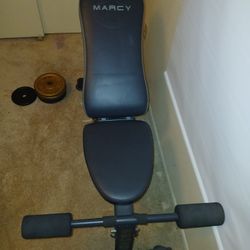 WEIDER ADJUSTING BENCH & WEIGHTS 45LBS.