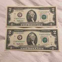 1995 - $2 Two Dollar Bill - F/B FB Atlanta -Uncirculated - BEP