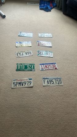 Vintage License Plate Plates