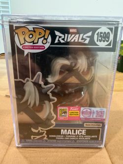 SDCC Exclusive Funko Pop Marvel Rivals Malice LEGENDARY LE 1500 Con Sticker