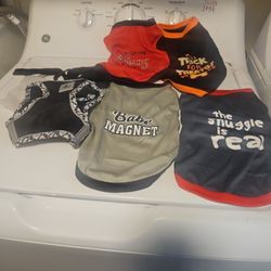 Small dog harness Four small dog shirts
