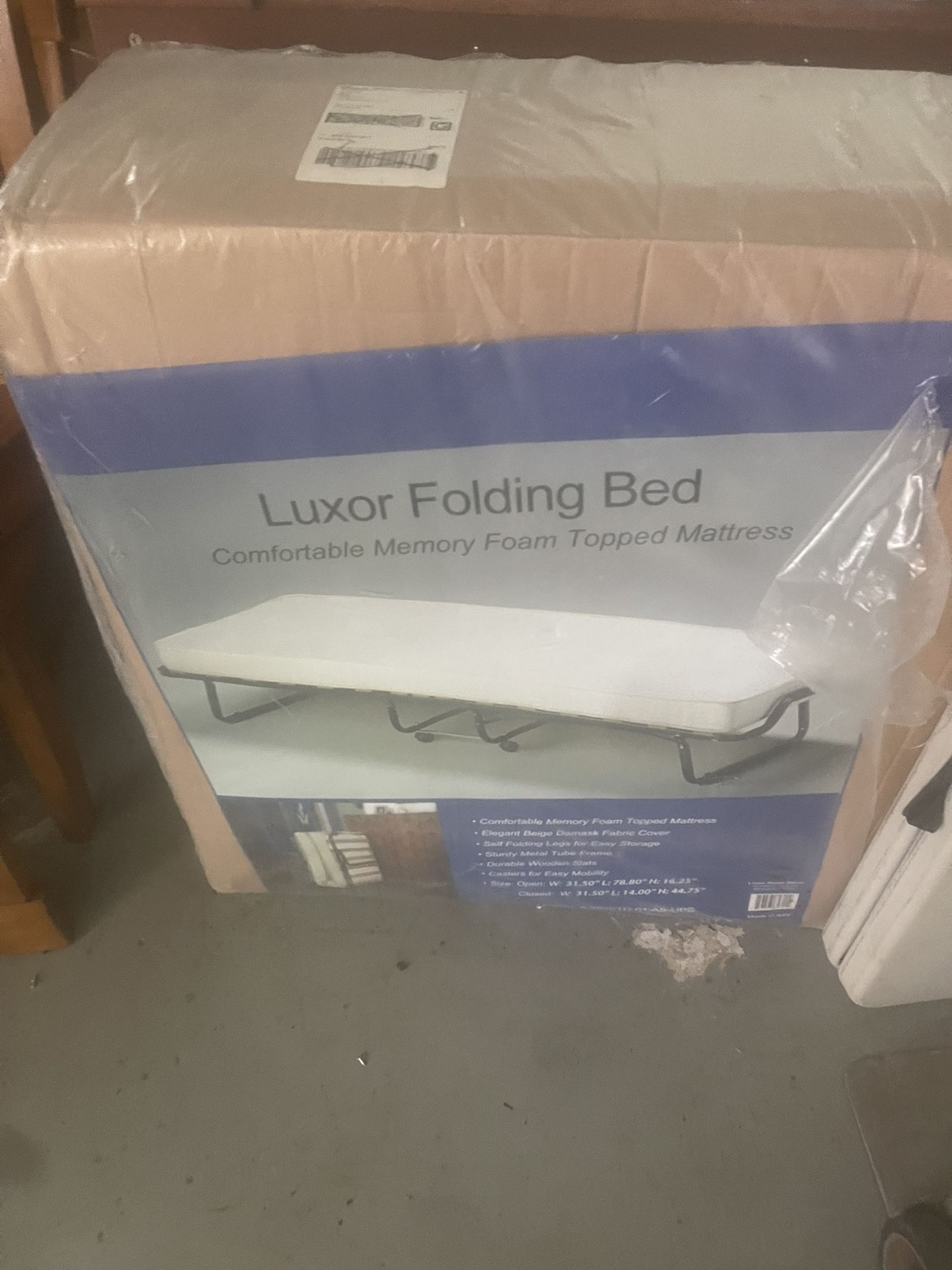 New In Boxes **Twin folding frame with Mattress brand new in the box- Retails for more- I have two of these-or Dining Rm Table & Chairs Set- Real Wood