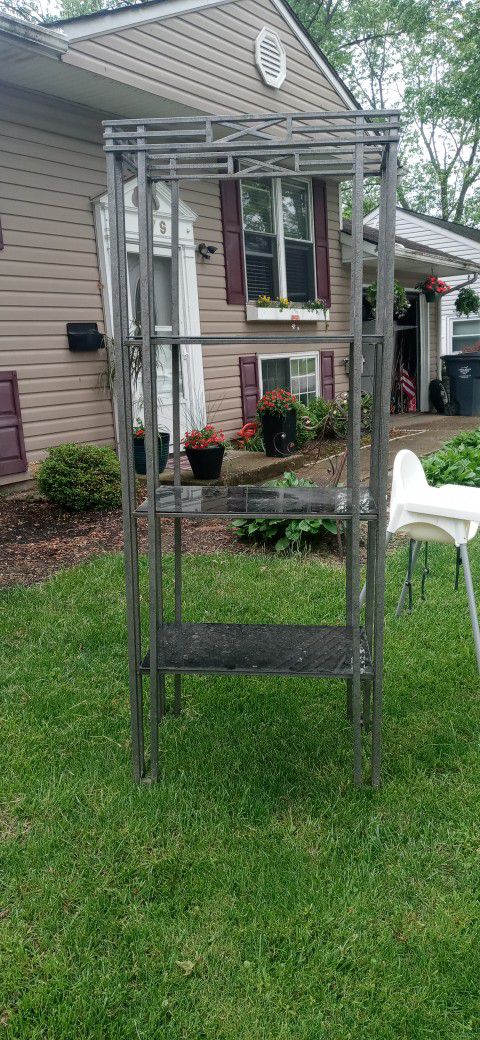 Nice Metal Stand With Shelves 29" Wide