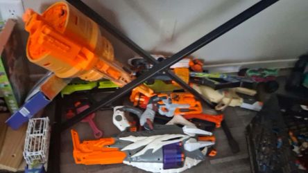 Nerf Gun Lot with Parts and Blasters