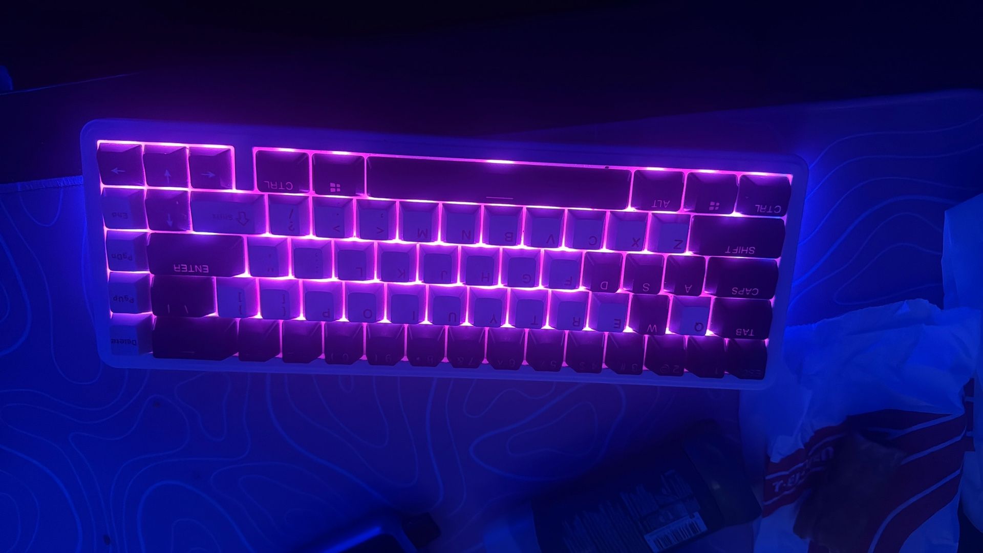 AULA F65 Mechanical Keyboard w/ New PBT Black & White Keycaps