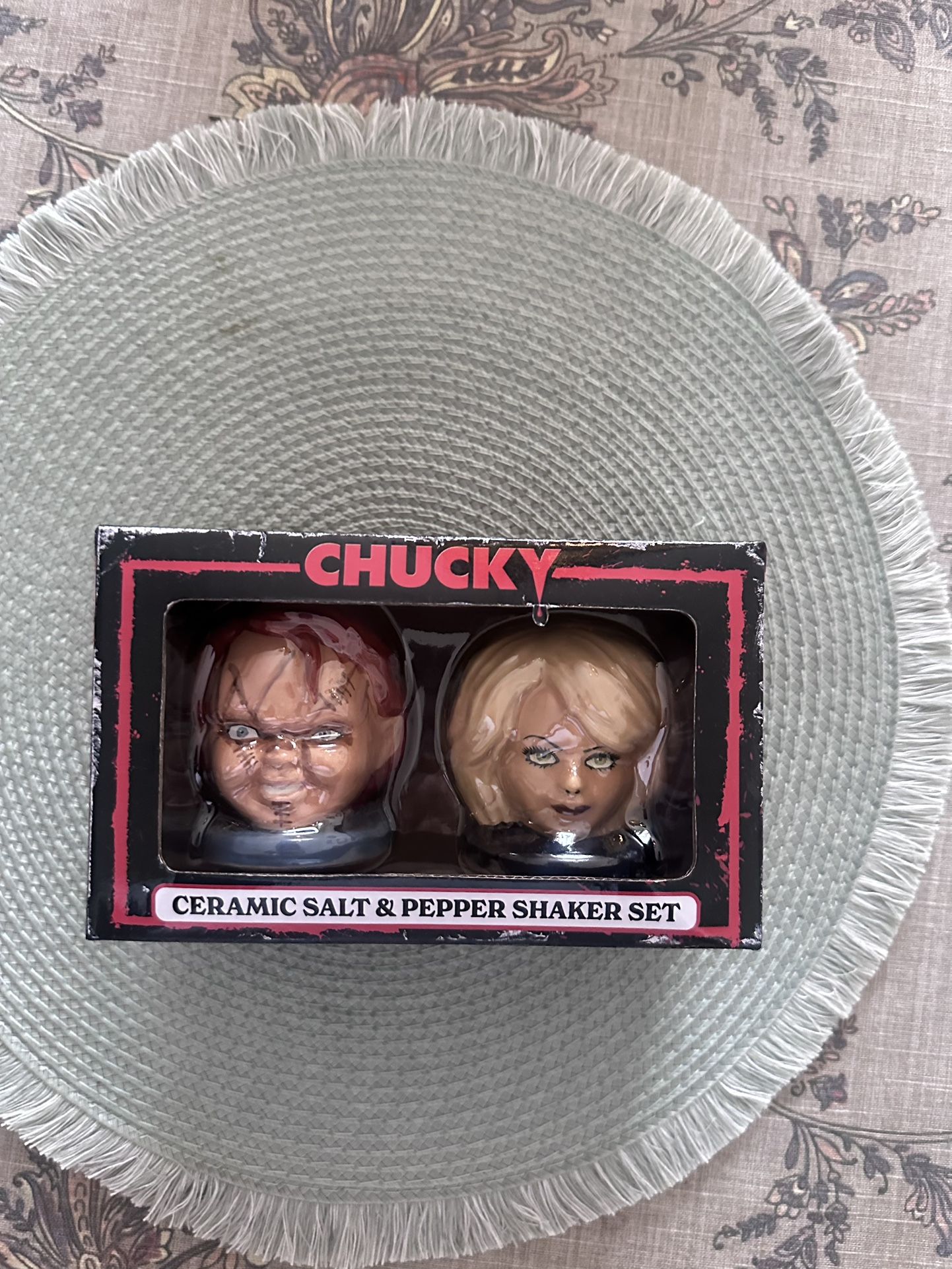 chucky and tiffany salt and pepper shakers