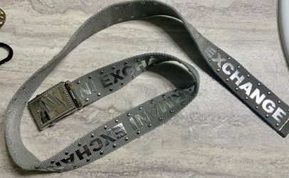 Armani Exchange Metallic Silver Letters With A Scratch free Buckle $15. Size Medium
