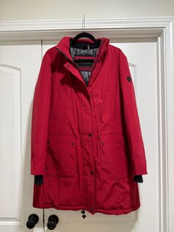 Andrew Marc Red Winter Parka Coat