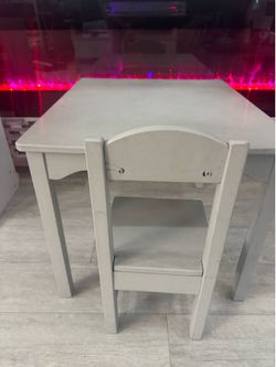 Modern Gray Kids Table & 3 Chairs $60 OBO