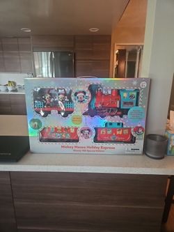 Christmas Mickey Mouse Holiday Express Train Set. Disney 100 Special Edition