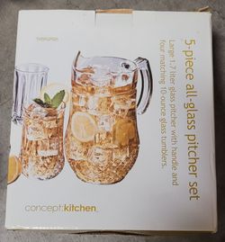 Glass pitcher set