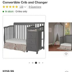 Dream on me Jayden 4 in one convertible crib/dresser/changing table
