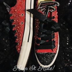 Womens Size 9 Atl Falcons Custom Converse 