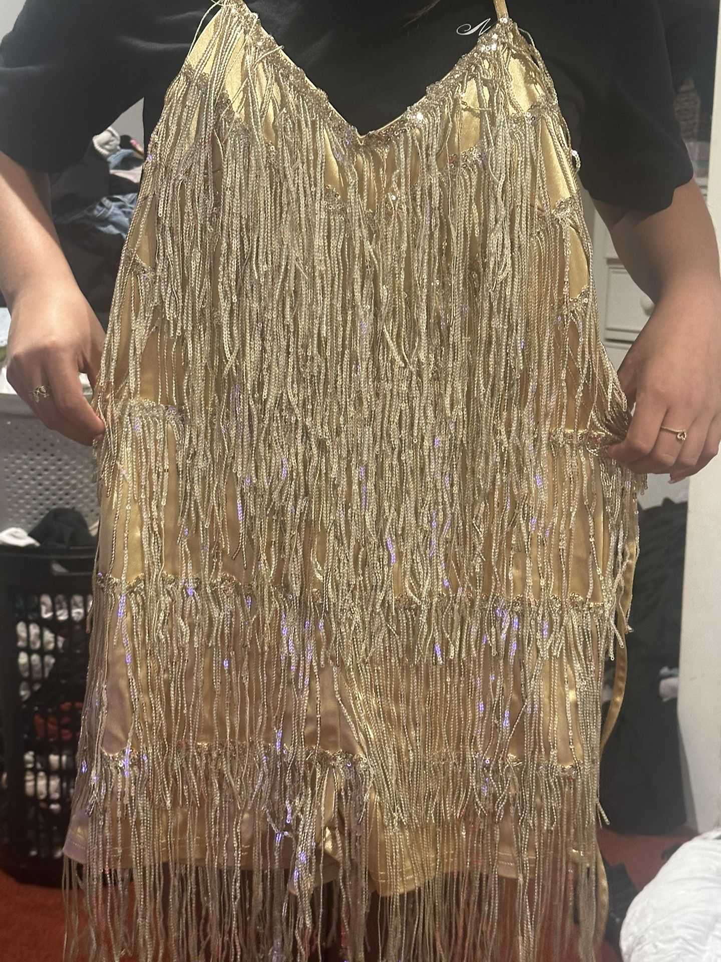 Fringe Backless Romper 