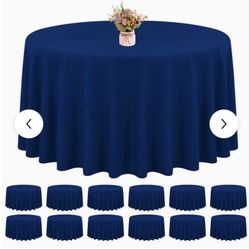 Navy Blue 120 Inch Round Table Cloths 