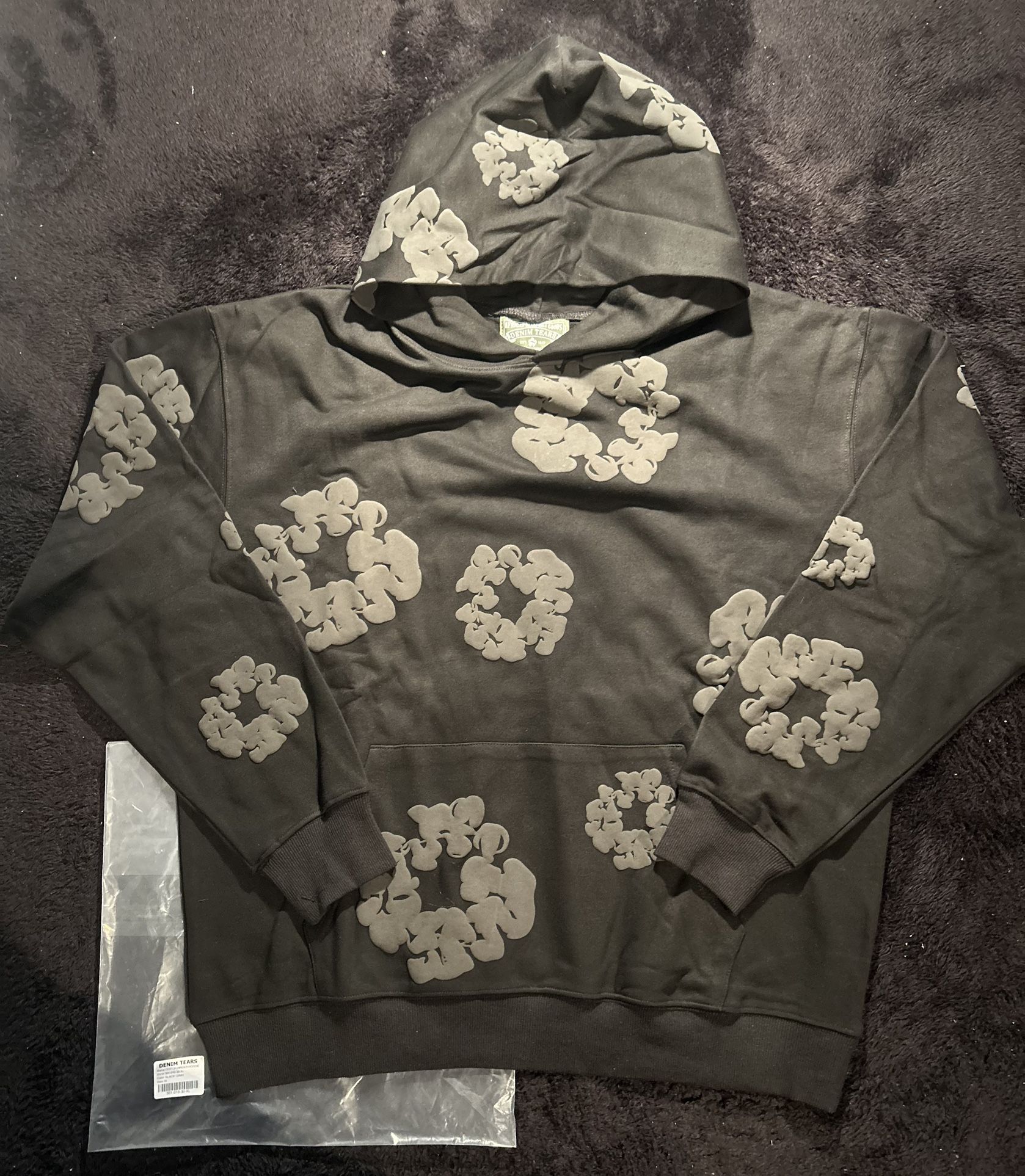 Monochrome All Black Denim Tears Hoodie