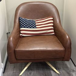 Faux Leather Lounge Chair PICK UP ONLY