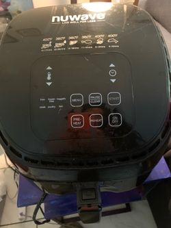 NuWave Brio Digital Air Fryer 6 Qt Black Touchscreen Countertop Cooker Tested & Working