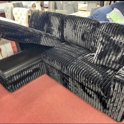 Corduroy Sofa, L Shape , Storage 