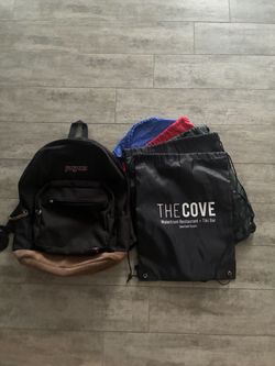 $5 for all. Backpack and some drawstring bags