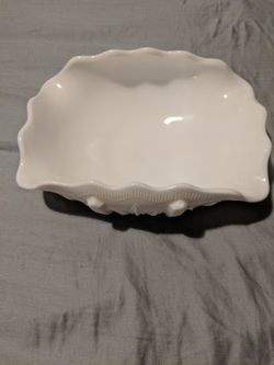 White Candy Dish Details On Side