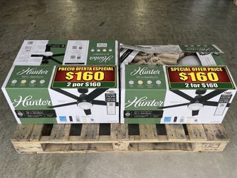 2 Hunter AeroSync 50" Fans - Special Deal $160