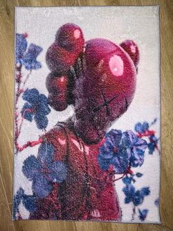 🌸 KAWS Inspired Floral Accent Rug | 32” x 22” | Non-Slip Modern Room Décor 🌸
