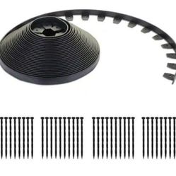 Landscape Edge Kit No Dig 100 Ft 40 Spikes, Extreme Weather Resistant