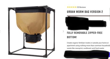 Urban Worm Bag Composting Bin with Stand & Manual