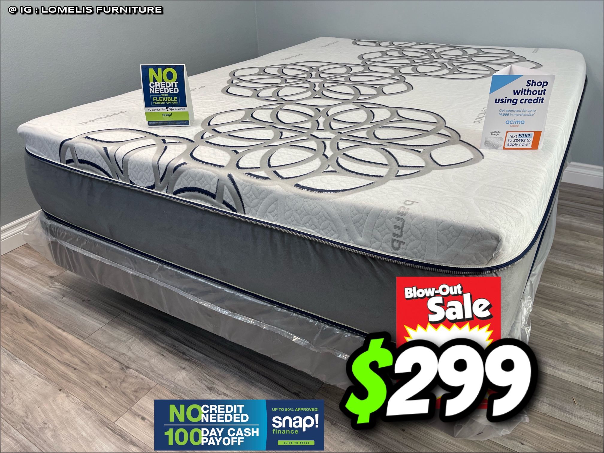 King Sky Comfort Bamboo Hybrid Cooling Gel Memory Foam Mattress