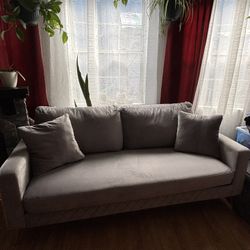 Gray Velvet Sofa