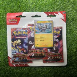 2025 Pokemon Scarlet & Violet ‘Zebstrika Destined Rivals 3 Pack Blister Pack’