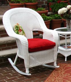 Resin Wicker Rocking Chairs with Ottomon
