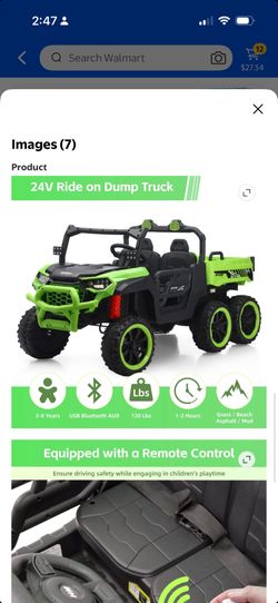 Power wheels battery powered 6 wheel