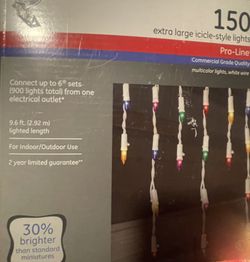 Extra long incandescent icicles. 2 Sets. 