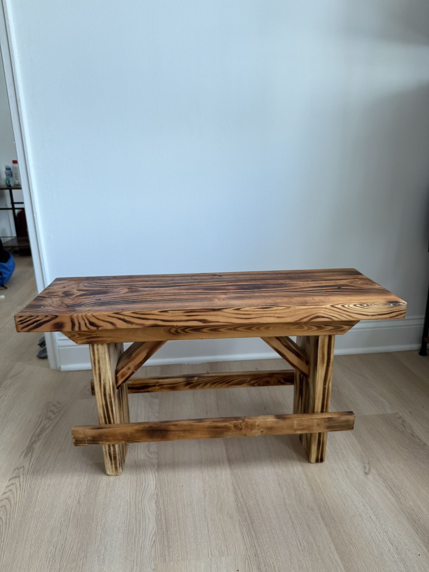 Rustic Wooden Bench – Handmade