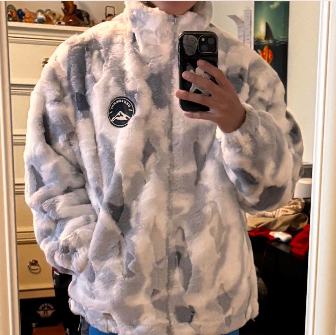 Tan and cream faux fur Jacket 